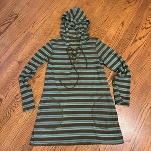 Prana  women’s size small Long Sleeve Tunic Coverup green and brown‎